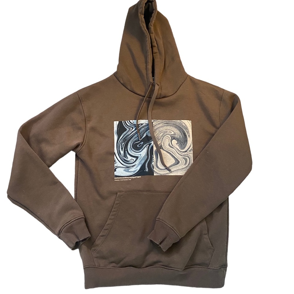 Brown Denim & Flower Sweatshirt (S)